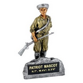 Patriot School Mascot Sculpture w/Engraving Plate